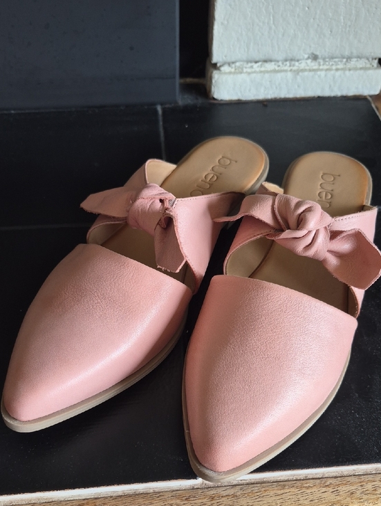 Bueno Shoes - Bueno Pink Knot-Detail Women’s Slip-On Mules, Size 41, Never Worn